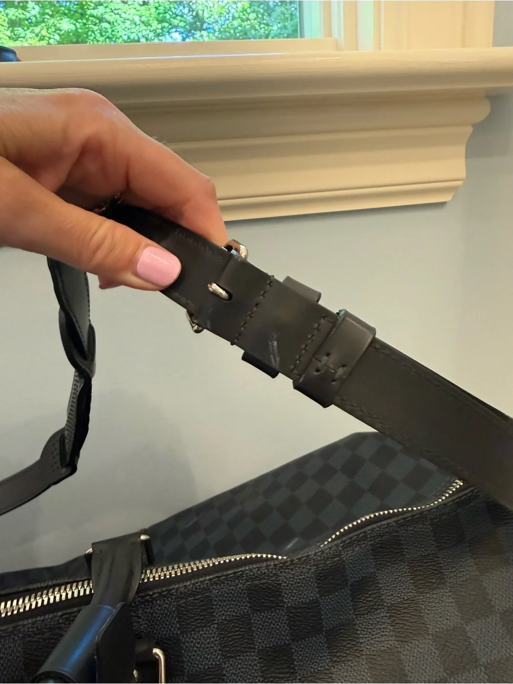 Louis Vuitton Keepall Bandoulière 55 Damier Graphite Bag Made in France